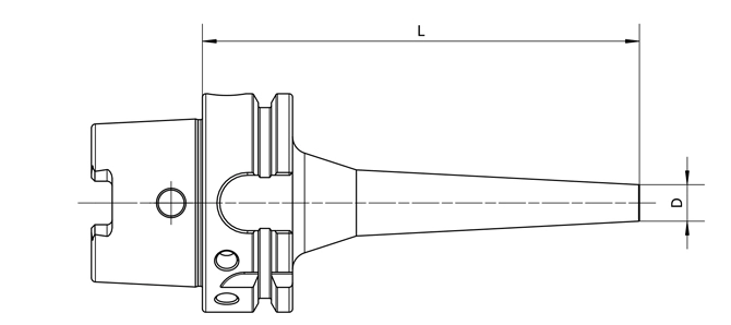 Thông số kỹ thuật của mâm cặp kẹp kéo ngược DIN 69893
