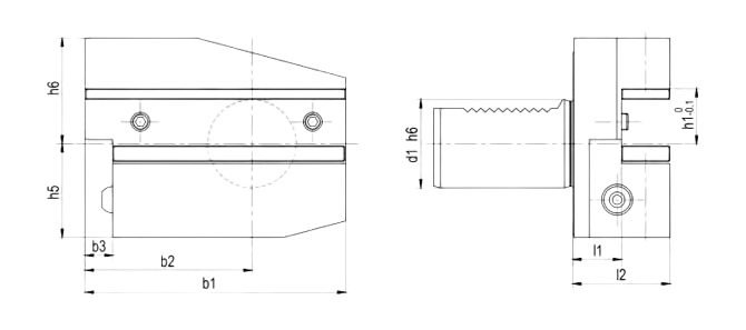 Thông số kỹ thuật của mẫu giữ hướng tâm B8 đảo ngược sang trái, dài