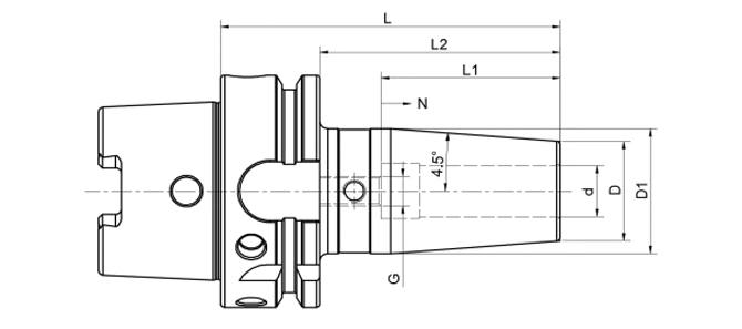 Thông số kỹ thuật của mâm cặp co HSK-A 4.5 °