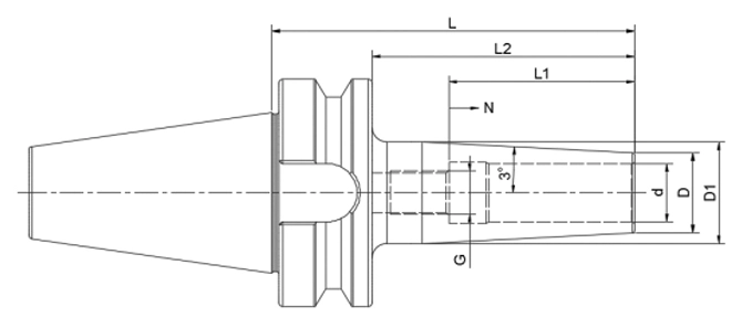 Thông số kỹ thuật của mâm cặp BT shrink Fit 3 °