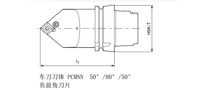 Thông số kỹ thuật của dụng cụ tiện HSK-T pcmnn 50 °/80 °/50 °
