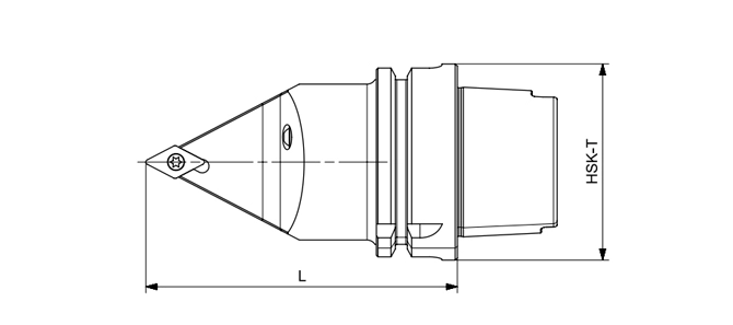 Thông số kỹ thuật của dụng cụ tiện HSK-T sdncn 62.5 °/55 °/62.5 °