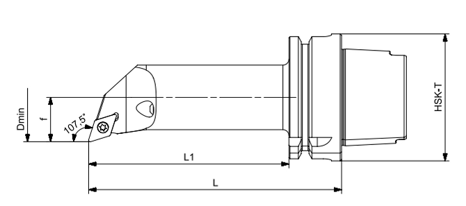 Thông số kỹ thuật của công cụ tiện HSK-T sdqcr dài | sdqcl 107.5 °/55 °