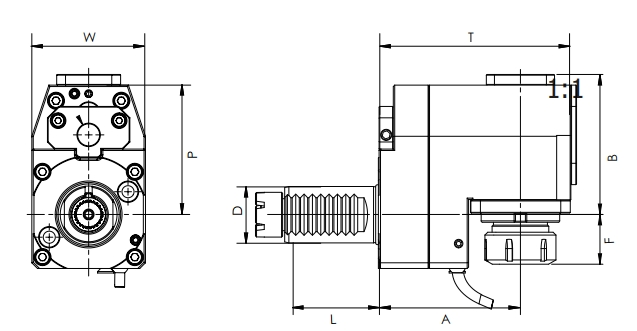Đặc điểm kỹ thuật của đầu hướng tâm VDI, offset, toem