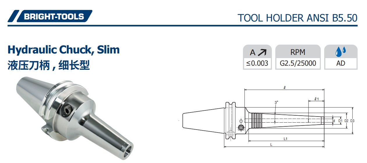 Thông số kỹ thuật của mâm cặp thủy lực Cat, mỏng