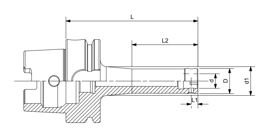 Thông số kỹ thuật của giá đỡ dụng cụ khoan DIN 69893 HSK-A
