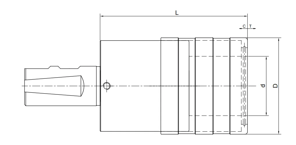 Mâm cặp ren thay nhanh có chức năng bù chiều dài