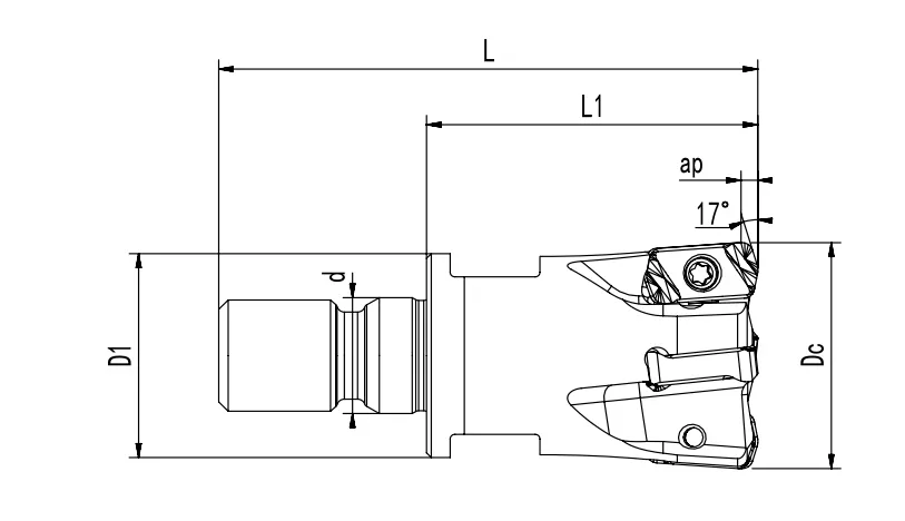 THÔNG SỐ KỸ THUẬT DAO PHAY VÍT TỐC ĐỘ CAO LN0303