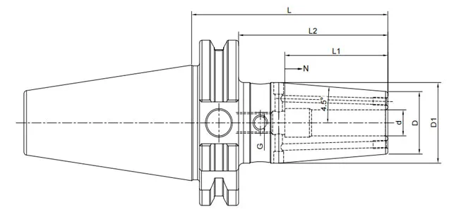 THÔNG SỐ KỸ THUẬT CỦA MÂM CẶP SK SHRINK FIT 4,5°, CÓ CHẤT LÀM MÁT