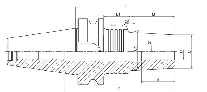 THÔNG SỐ KỸ THUẬT CỦA MÂM CẶP CO NHIỆT BT 3° DẠNG THÔNG THƯỜNG A