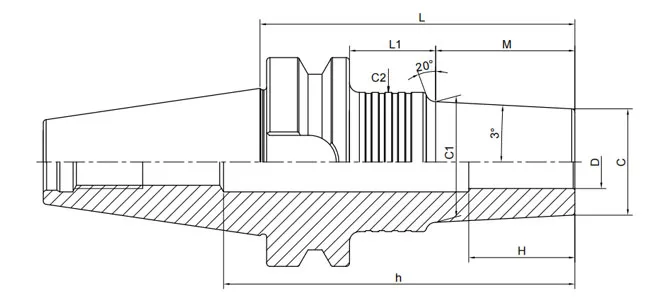 THÔNG SỐ KỸ THUẬT CỦA ĐẦU NỐI CO NHIỆT BT, 3°, MỎNG, DẠNG B