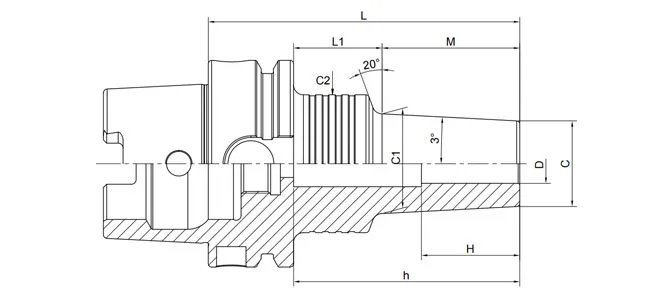 THÔNG SỐ KỸ THUẬT CỦA MÂM CẶP CO HSK-A 3° DẠNG MỎNG B