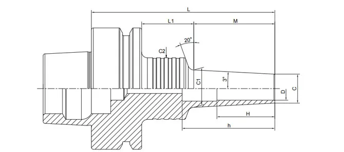 THÔNG SỐ KỸ THUẬT CỦA MÂM CẶP CO NHIỆT HSK-E DẠNG THÔNG THƯỜNG 3° A
