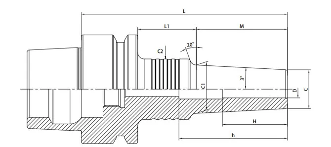 THÔNG SỐ KỸ THUẬT CỦA MÂM CẶP CO NHIỆT HSK-E 3° DẠNG MỎNG A
