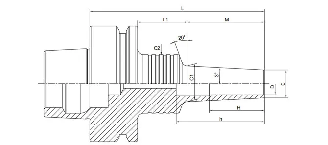THÔNG SỐ KỸ THUẬT CỦA MÂM CẶP CO HSK-F 3° SLIM FORM A
