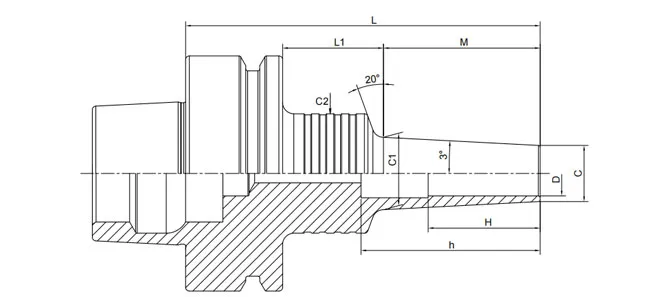 THÔNG SỐ KỸ THUẬT CỦA MÂM CẶP CO HSK-F 3° SLIM FORM B