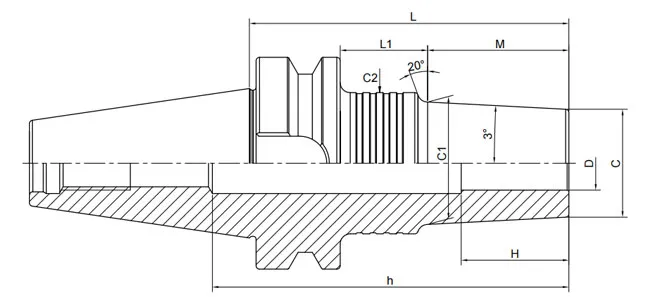 THÔNG SỐ KỸ THUẬT CỦA MÂM CẶP CO NHIỆT BT 3° DẠNG THÔNG THƯỜNG B