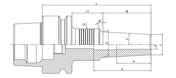 THÔNG SỐ KỸ THUẬT CỦA MÂM CẶP CO NHIỆT HSK-E DẠNG THÔNG THƯỜNG 3° B