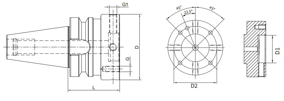 THÔNG SỐ KỸ THUẬT CỦA BỘ CHUYỂN ĐỔI MẶT BÍCH CÓ THỂ ĐIỀU CHỈNH ĐỘ LỆCH BBT