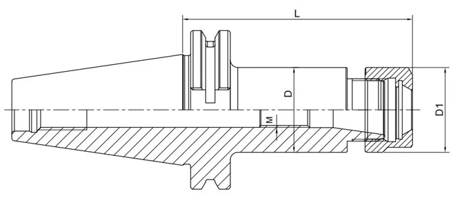 THÔNG SỐ KỸ THUẬT CỦA MÂM CẶP DIN 69871 ER CÓ ĐAI ỐC LỤC GIÁC