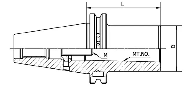 THÔNG SỐ KỸ THUẬT CỦA BỘ CHUYỂN ĐỔI CÔN MORSE DIN 69871 CÓ TAY KÉO