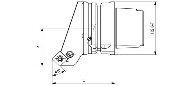 Thông số kỹ thuật của dụng cụ tiện HSK T PSSNR | PSSNL 45°/90°