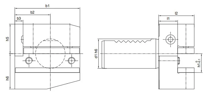 THÔNG SỐ KỸ THUẬT CỦA GIÁ ĐỠ HƯỚNG TÂM DẠNG B2 BÊN TRÁI, NGẮN