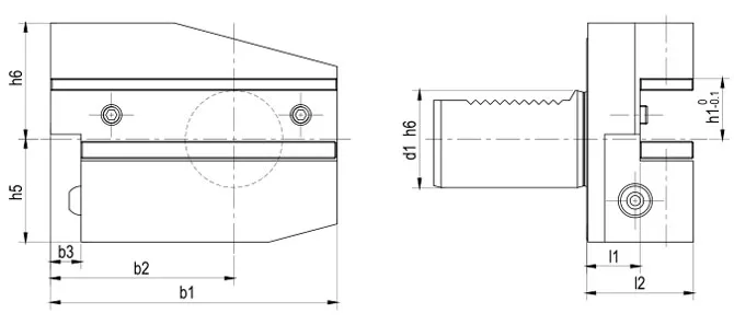 THÔNG SỐ KỸ THUẬT CỦA GIÁ ĐỠ HƯỚNG TÂM DẠNG B8 ĐẢO NGƯỢC BÊN TRÁI, DÀI