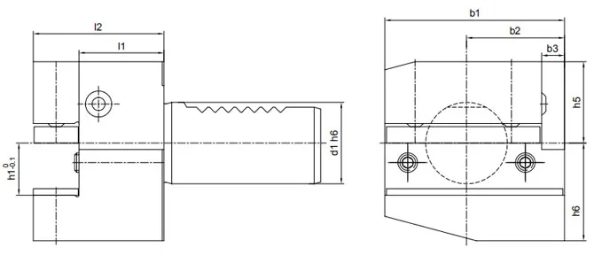THÔNG SỐ KỸ THUẬT CỦA GIÁ ĐỠ HƯỚNG TÂM DẠNG B1 BÊN PHẢI, NGẮN